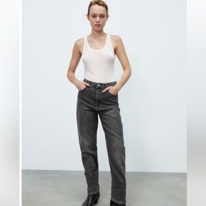 ZARA Women's Mom Jeans Size 4 (gray)